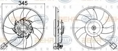 HELLA 8ew351104491 -  Вентилятор, охлаждение двигателя