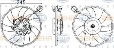 HELLA 8ew351104531 -  Вентилятор, охлаждение двигателя