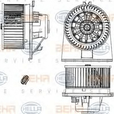 HELLA 8ew351303361 -  Вентилятор салона