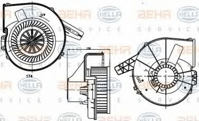 HELLA 8ew351304801 -  Вентилятор салона