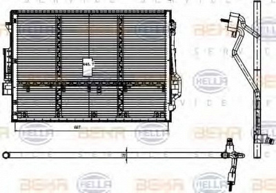 HELLA 8fc351000391 -  Конденсатор, кондиционер
