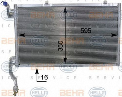 HELLA 8fc351000441 -  Конденсатор, кондиционер