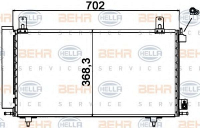 HELLA 8fc351029211 -  Конденсатор, кондиционер
