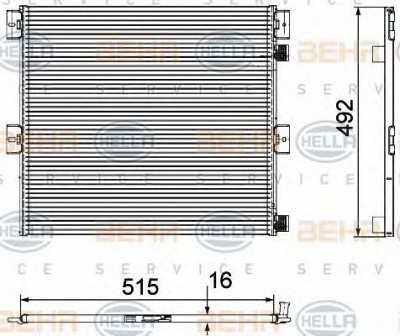 HELLA 8fc351029351 -  Конденсатор, кондиционер