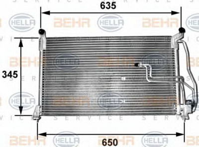 HELLA 8fc351035151 -  Конденсатор, кондиционер