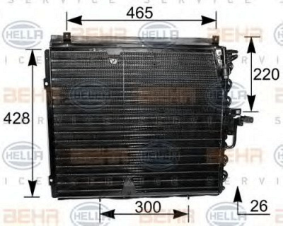 HELLA 8fc351035181 -  Конденсатор, кондиционер