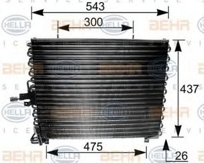 HELLA 8fc351035211 -  Конденсатор, кондиционер