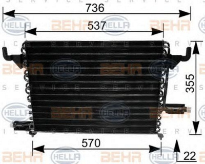 HELLA 8fc351035311 -  Конденсатор, кондиционер