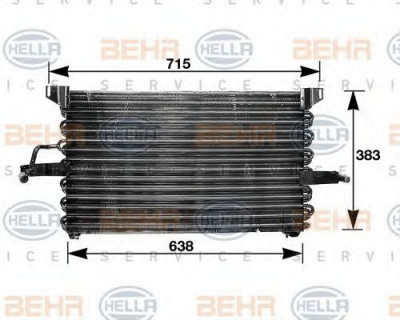 HELLA 8fc351035331 -  Конденсатор, кондиционер