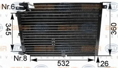 HELLA 8fc351035351 -  Конденсатор, кондиционер