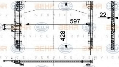 HELLA 8fc351035461 -  Конденсатор, кондиционер