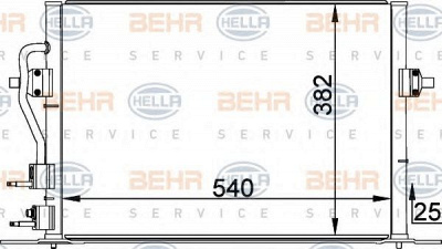 HELLA 8fc351035581 -  Конденсатор, кондиционер