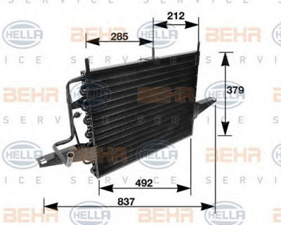 HELLA 8fc351035691 -  Конденсатор, кондиционер