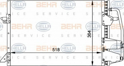 HELLA 8fc351035701 -  Конденсатор, кондиционер