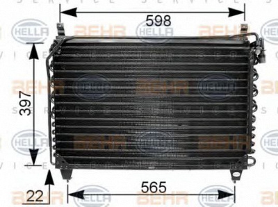 HELLA 8fc351035791 -  Конденсатор, кондиционер