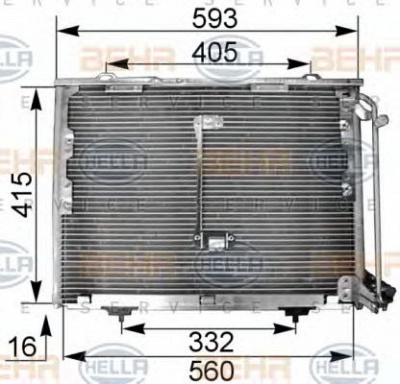 HELLA 8fc351036014 -  Конденсатор, кондиционер