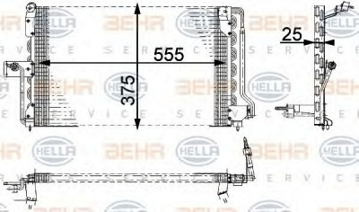 HELLA 8fc351036021 -  Конденсатор, кондиционер