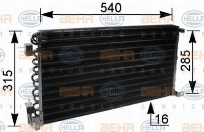 HELLA 8fc351036041 -  Конденсатор, кондиционер