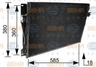 HELLA 8fc351036091 -  Конденсатор, кондиционер