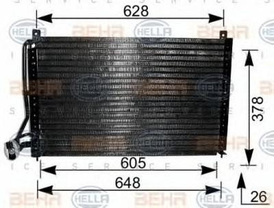 HELLA 8fc351036181 -  Конденсатор, кондиционер