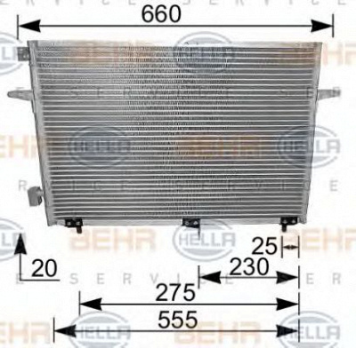 HELLA 8fc351036251 -  Конденсатор, кондиционер
