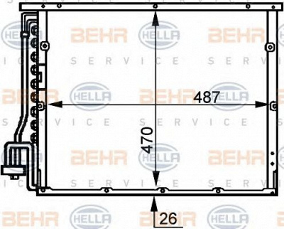 HELLA 8fc351036341 -  Конденсатор, кондиционер