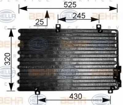 HELLA 8fc351036741 -  Конденсатор, кондиционер