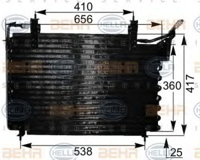 HELLA 8fc351036781 -  Конденсатор, кондиционер