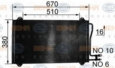 HELLA 8fc351037161 -  Конденсатор, кондиционер