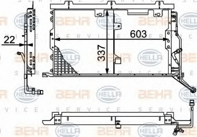 HELLA 8fc351037311 -  Конденсатор, кондиционер