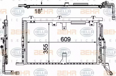 HELLA 8fc351037314 -  Конденсатор, кондиционер