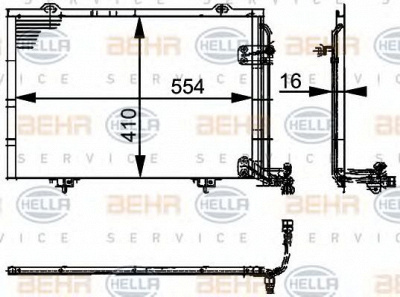 HELLA 8fc351037331 -  Конденсатор, кондиционер