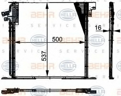 HELLA 8fc351037341 -  Конденсатор, кондиционер