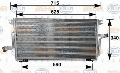 HELLA 8fc351037361 -  Конденсатор, кондиционер