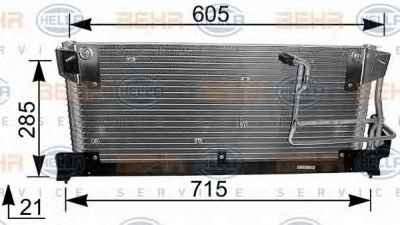 HELLA 8fc351037381 -  Конденсатор, кондиционер