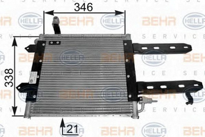 HELLA 8fc351037421 -  Конденсатор, кондиционер