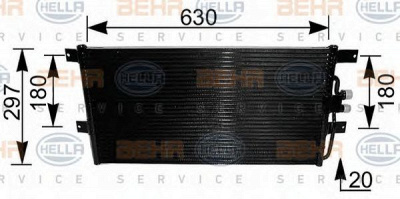 HELLA 8fc351037431 -  Конденсатор, кондиционер