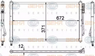 HELLA 8fc351037474 -  Конденсатор, кондиционер