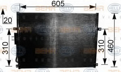 HELLA 8fc351037481 -  Конденсатор, кондиционер