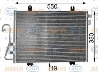 HELLA 8fc351037541 -  Конденсатор, кондиционер
