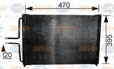 HELLA 8fc351037551 -  Конденсатор, кондиционер