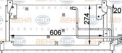 HELLA 8fc351037591 -  Конденсатор, кондиционер