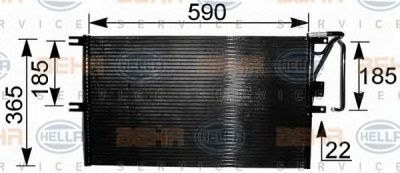 HELLA 8fc351037621 -  Конденсатор, кондиционер