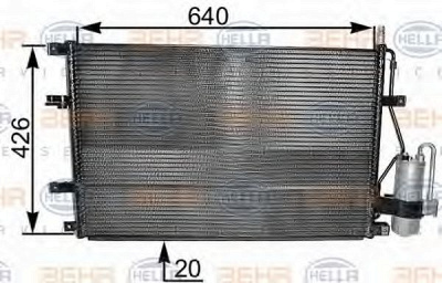 HELLA 8fc351037641 -  Конденсатор, кондиционер