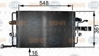 HELLA 8fc351037651 -  Конденсатор, кондиционер