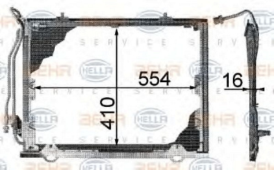 HELLA 8fc351038451 -  Конденсатор, кондиционер