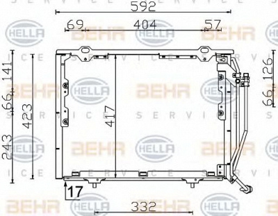 HELLA 8fc351038454 -  Конденсатор, кондиционер