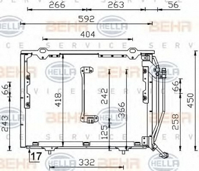 HELLA 8fc351038464 -  Конденсатор, кондиционер