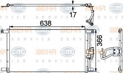HELLA 8fc351038481 -  Конденсатор, кондиционер