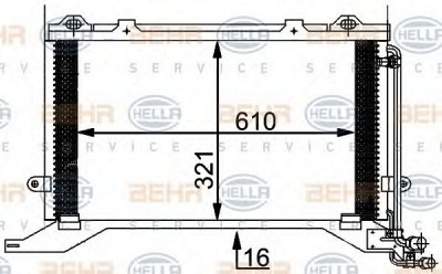 HELLA 8fc351038501 -  Конденсатор, кондиционер